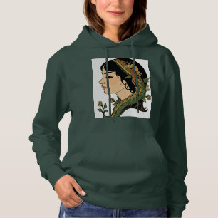 Drache-Haare-Dame – Persische Fantasy-Frau-Kunst Hoodie