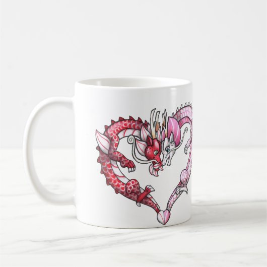 Drache-Herz Kaffeetasse (Links)
