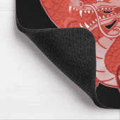 Drache Herz Mauspad (Ecke)