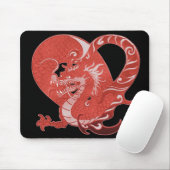 Drache Herz Mauspad (Mit Mouse)