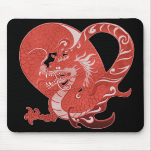Drache Herz Mauspad