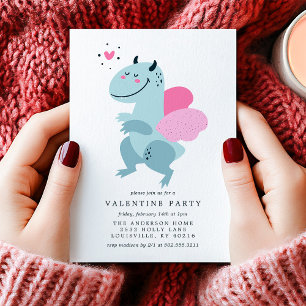 Drache Herz Süße Valentinstag Party Einladung