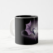 Drache-Herz Zweifarbige Tasse (Vorderseite Links)