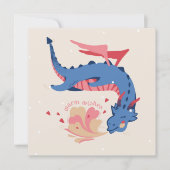 Drache, herzliche Wünsche. (Vorderseite)