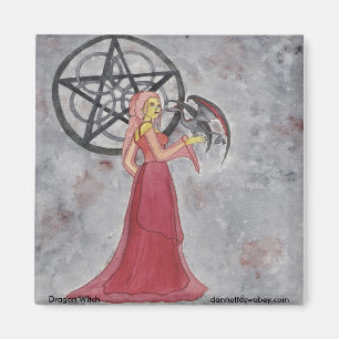 Drache-Hexe-Magnet Magnet