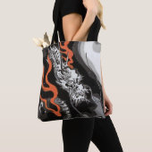 Drache, Hiroshige, Ukiyo-e Tasche (Von Nahem)