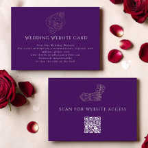 Drache Hochzeitskarte | QR Code | Lila Gold 2026