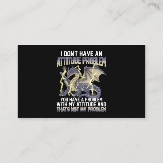 Drache ich habe kein Problem in der Einstellung Si Visitenkarte (Rückseite)