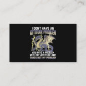 Drache ich habe kein Problem in der Einstellung Si Visitenkarte (Vorderseite)