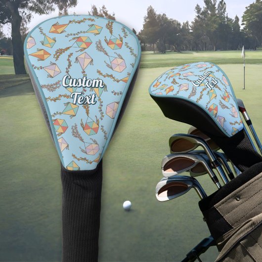 Drache Icons Muster Hellblau Golf Headcover