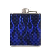 Drache im Chrom mögen blaue Flachmann (Rückseite)