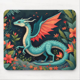 Drache im Dschungel Mousepad