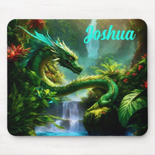 Drache im Dschungel Mousepad (Vorne)