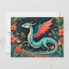 Drache im Dschungel Postkarte