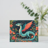 Drache im Dschungel Postkarte (Stehend Vorderseite)