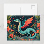 Drache im Dschungel Postkarte (Vorne/Hinten)