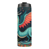 Drache im Dschungel Thermosbecher (Vorderseite)