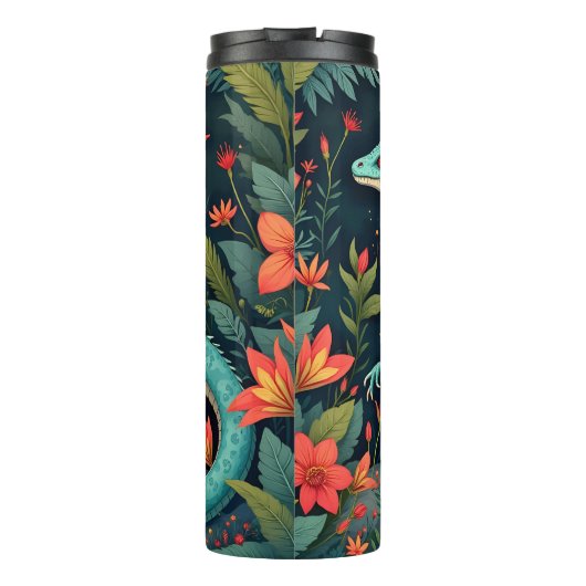 Drache im Dschungel Thermosbecher (Rückseite)