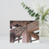 Drache im Holz Postkarte (Stehend Vorderseite)