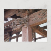 Drache im Holz Postkarte (Vorderseite)