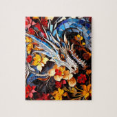 Drache im Mosaik-Design Puzzle (Vertikal)