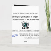 Drache im neuen Jahr Feiertagskarte (Rückseite)