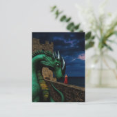 Drache im Schloss Postkarte (Stehend Vorderseite)