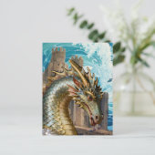 Drache im Schloss Postkarte (Stehend Vorderseite)