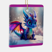 Drache im Schnee. Keramikornament (Rechts)