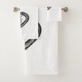 Drache im Tattoo-Stil Badhandtuch Set (Insitu)