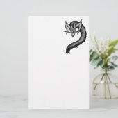 Drache im Tattoo-Stil Briefpapier (Stehend Vorderseite)
