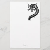 Drache im Tattoo-Stil Briefpapier (Rückseite)