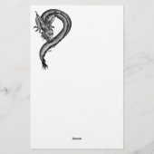 Drache im Tattoo-Stil Briefpapier (Rückseite)