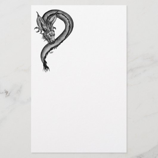 Drache im Tattoo-Stil Briefpapier (Vorderseite)