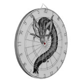 Drache im Tattoo-Stil Dartscheibe (Vorderseite Links)