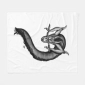 Drache im Tattoo-Stil Fleecedecke (Vorderseite (Horizontal))