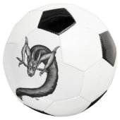 Drache im Tattoo-Stil Fußball (Dreiviertel)