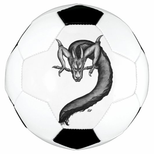 Drache im Tattoo-Stil Fußball (Vorderseite)