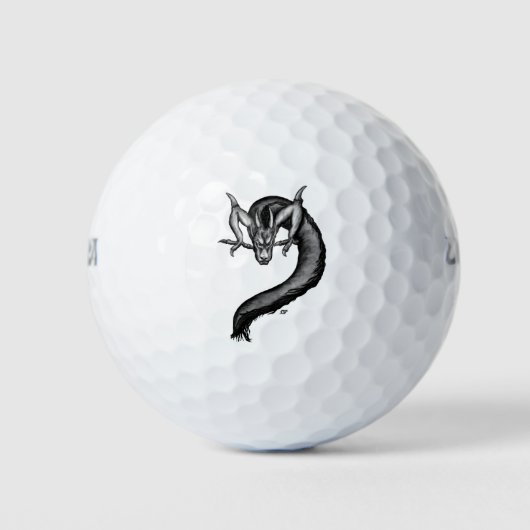 Drache im Tattoo-Stil Golfball (Vorderseite)