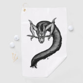 Drache im Tattoo-Stil Golfhandtuch (Insitu)