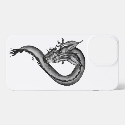 Drache im Tattoo-Stil iPhone Hülle (Rückseite (Horizontal))
