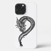 Drache im Tattoo-Stil iPhone Hülle (Rückseite)