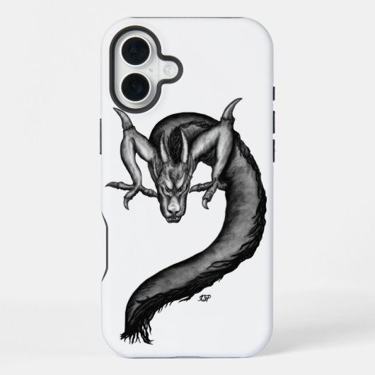 Drache im Tattoo-Stil iPhone Hülle (Rückseite)