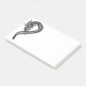 Drache im Tattoo-Stil Post-it Klebezettel (angewinkelt)
