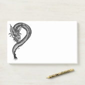 Drache im Tattoo-Stil Post-it Klebezettel (Auf Schreibtisch)