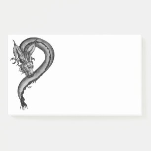 Drache im Tattoo-Stil Post-it Klebezettel