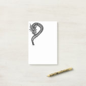 Drache im Tattoo-Stil Post-it Klebezettel (Auf Schreibtisch)