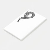 Drache im Tattoo-Stil Post-it Klebezettel (angewinkelt)