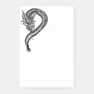 Drache im Tattoo-Stil Post-it Klebezettel