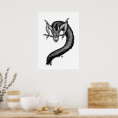Drache im Tattoo-Stil Poster (Küche)